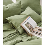 Taie de traversin Lin Stone Washed Vert Jade - 43x185 - Sylvie Thiriez