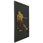 Cadre bois gris 48x72 - Skieur