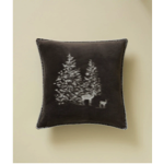 Housse de coussin polaire brodée Trésor des Forêts - 45x45 - Sylvie Thiriez