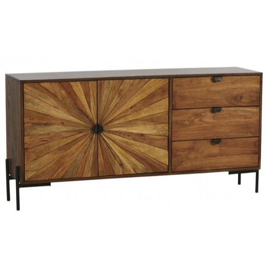 Buffet Surate 2 portes 3 tiroirs 150x40xH75cm 