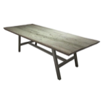 Table bois patiné gris - Fjord 200x100 cm