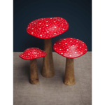 Set de 3 champignons en bois - Chehoma