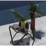 Table basse Vogue plateau micro-perforé - Noir - Lafuma  