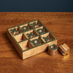 Jeu Oxo manguier et détail laiton - Chehoma