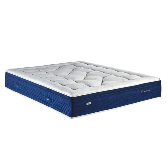 Matelas Epeda Perseides Confort moelleux Soutien ferme H33 cm - Trame Velours bleu