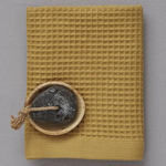Nid d'abeille Bain de minuit Jaune - Serviette 50x100 - Sylvie Thiriez