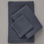 Nid d'abeille Bain de minuit Bleu - Drap de douche 70x150 - Sylvie Thiriez