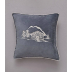 Housse de coussin polaire brode Chalet d'Alpage - 45x45 - Sylvie Thiriez