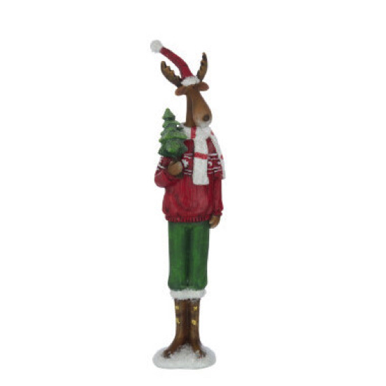 Cerf rouge et vert - S H19 - Sapin