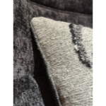 Coussin en laine gris &amp; marron - Tete de cerf - 50x50