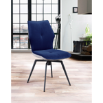 Chaise Paloma en velours - Bleu marine