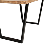 Table Brooklyn naturel acacia et métal 160 x 90 x 76 cm