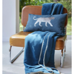 Housse de coussin 30x60 Léo Bleu Ardoise - Sylvie Thiriez