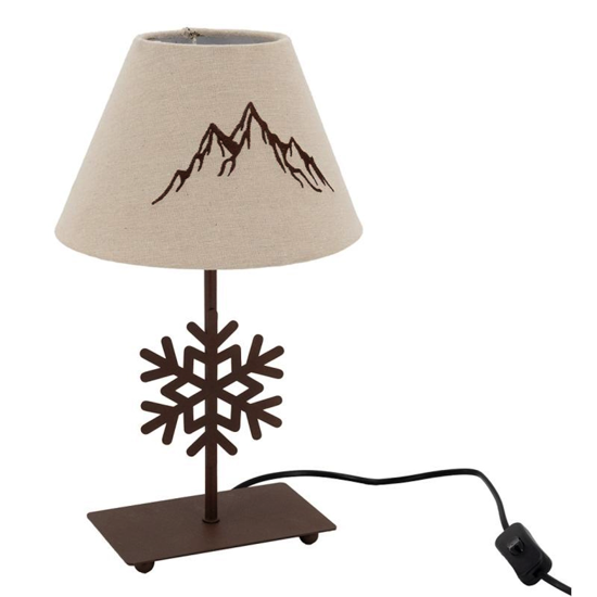 Lampe métal flocon-Motagne H40