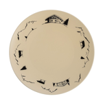 Assiette plate Montagne en porcelaine