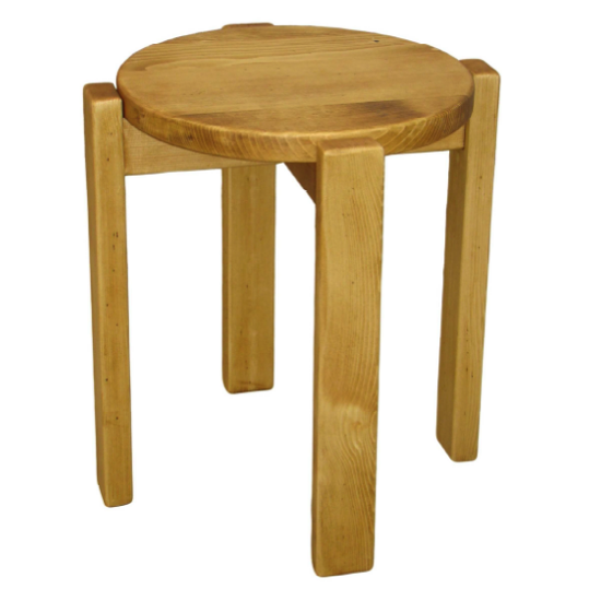 Tabouret empilable rond huilé 