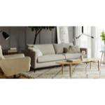 Canapé IMPULSE EU LUX 3 places déhoussable avec velcro tissu king cat 1 numero 3 pieds metal noir 
