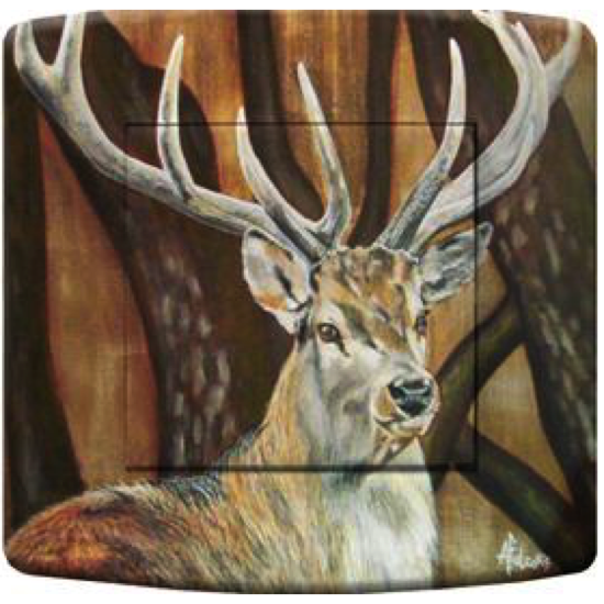 Interrupteur va et vient AF001 - Cerf bois