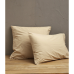 Taie percale lave Beige peautre - 40x40 - Sylvie Thiriez