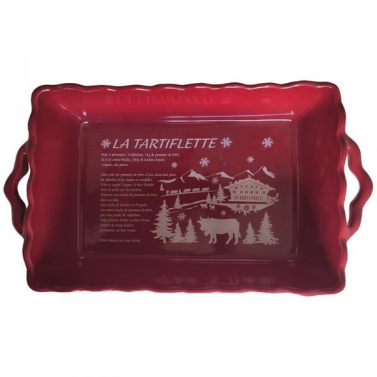 Plat à four rectangulaire La Tartiflette Rouge - 33 cm