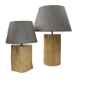 Pied de lampe eucalyptus tronc 35 cm 