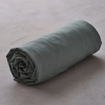 Drap housse percale lavée Vert sauge - Sylvie Thiriez