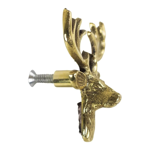 Bouton de porte or - tête de cerf 