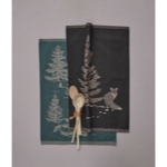Torchon jacquard Cache cache Vert - Sylvie Thiriez