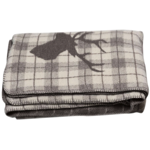 Savona Plaid 150X200 Cerf/Carreaux - Gris fume