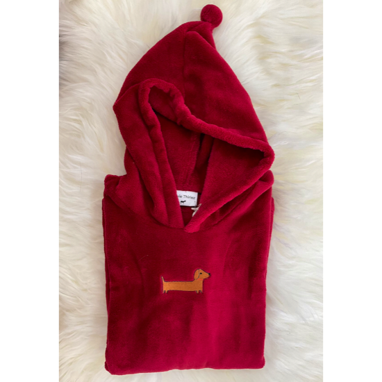Poncho polaire brodé Saucisse - 3/5 ans - Sylvie Thiriez
