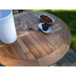 Table ronde pliante en teck ORITAMI D90