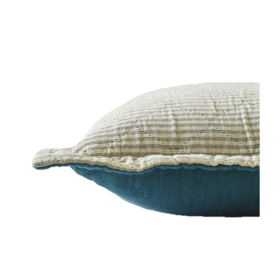 Housse de coussin Double Jeu Vert Lagon - 45x45 - Sylvie Thiriez