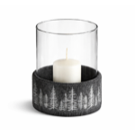 Bougeoir Abies �16 en feutre de laine naturelle Taupe - Catia Luca