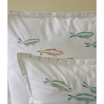 Taie d'oreiller brodée Au fil de l'Eau - Sylvie Thiriez