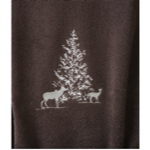 Peignoir brodé mixte Tresor des Forêts cacao - Sylvie Thiriez