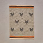 Torchon jacquard Basse cour Beige - Sylvie Thiriez
