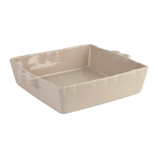 Plat à four Feston carré Gris 29x25 - Côté Table