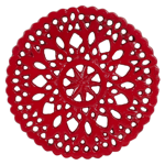 Dessous de plat rouge D17cm - Comptoir de Famille