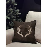 Coussin velours Bois de cerf 45x45 cm - Pôdevache