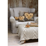 Plateau de genoux motif coeur bois