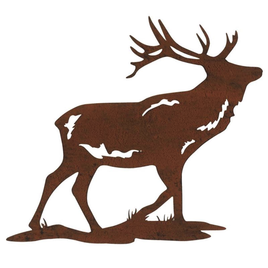 Décoration murale en métal vieilli - Cerf