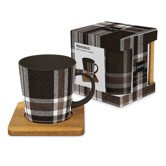 Check Brown trend mug nature