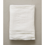 Drap plat Lin Stone Washed Blanc - Sylvie Thiriez