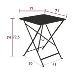 Table Bistro carrée 71x71 - Fermob