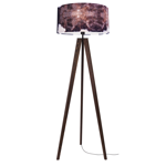 Bovino floor lamp walnut stained pine 