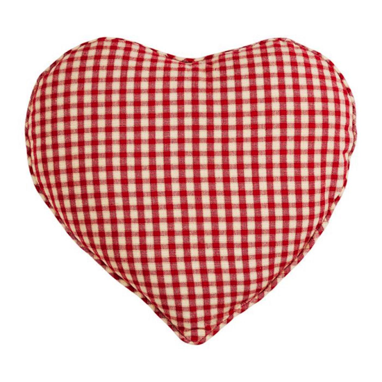 Coussin coeur Mamie Carreaux rouge - Comptoir de Famille