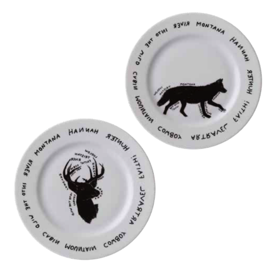 6 assiettes à dessert Montana 2 motifs assortis - Angel des Montagnes