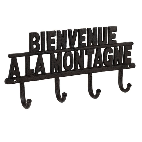 Patère 4 Crochets Montagne Fonte - Comptoir de Famille
