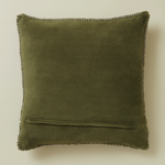 Housse de coussin polaire 45x45 RDV Au pré kaki - Sylvie Thiriez