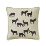 Housse de coussin 45x45 RDV Au pré beige - Sylvie Thiriez